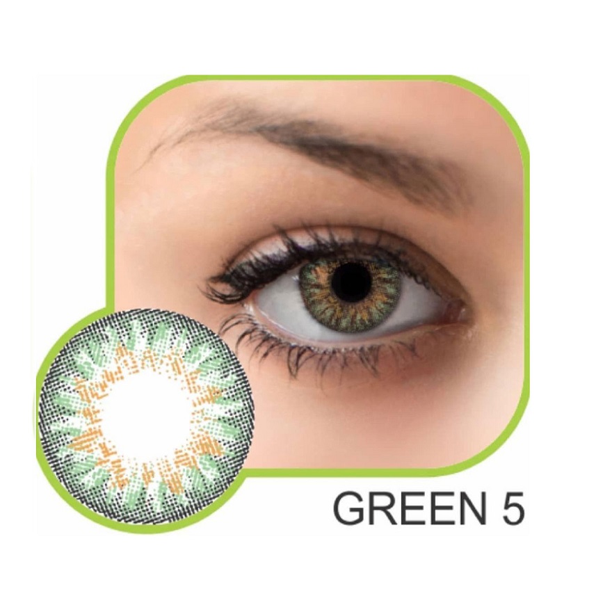 لنز سبز روشن دور مشکی گلامور Green 05
